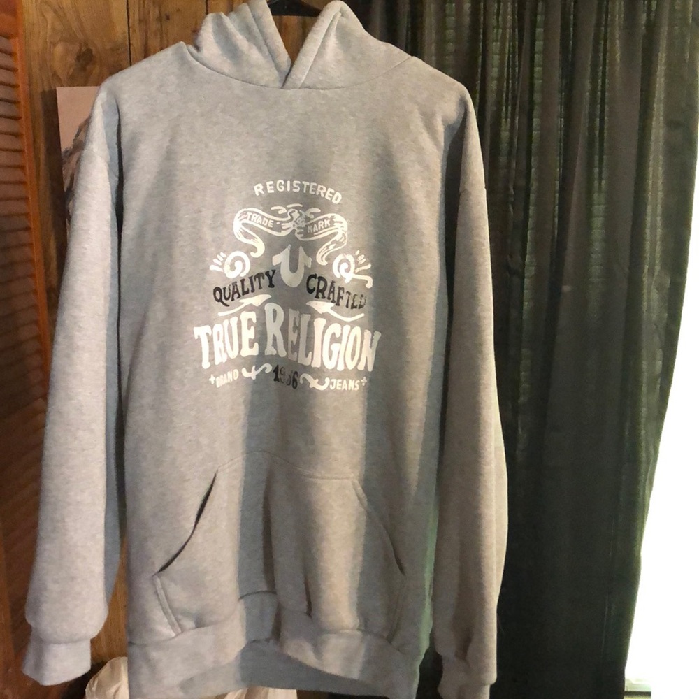 True religion grey hoodie. XL Authentic